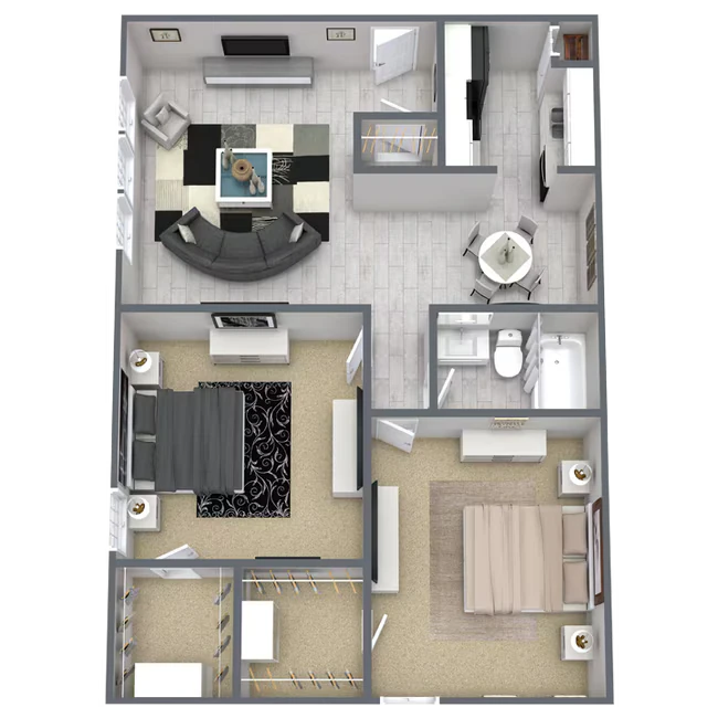 Two Bedroom 1 0275 floor plan